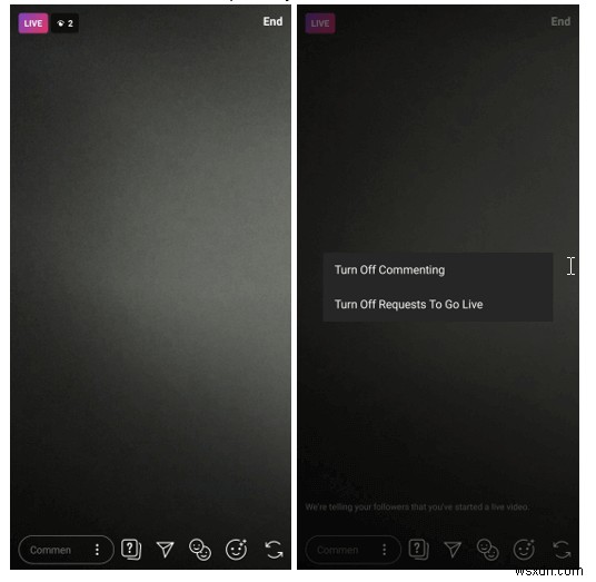 วิธีซ่อนความคิดเห็นบน Instagram Live