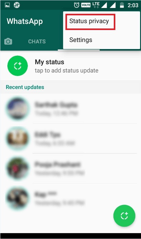 วิธีซ่อนสถานะ WhatsApp จากบุคคลที่เลือก