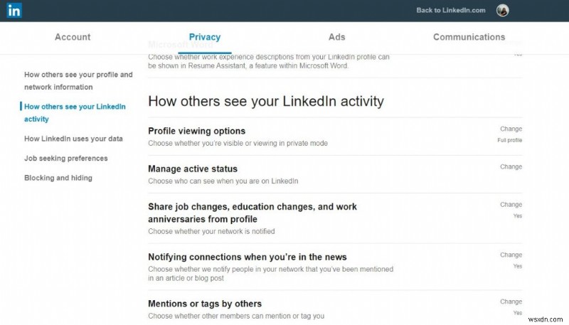 วิธีบล็อกคนใน LinkedIn โดยไม่ต้องไปที่โปรไฟล์ 