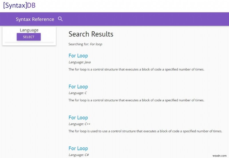 SyntaxDB:เครื่องมือค้นหาที่ทำให้ชีวิตของโปรแกรมเมอร์ทุกคนเป็นเรื่องง่าย 