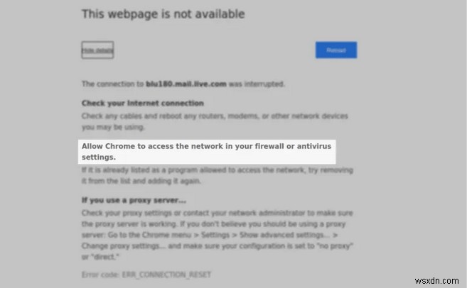 แก้ไข:อนุญาตให้ Chrome เข้าถึงเครือข่ายในการตั้งค่าไฟร์วอลล์หรือโปรแกรมป้องกันไวรัส
