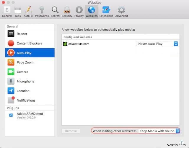 บล็อกวิดีโอที่เล่นอัตโนมัติใน Safari บน macOS High Sierra