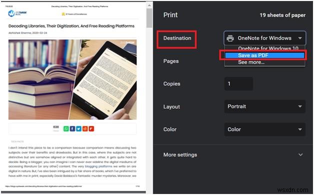 วิธีการบันทึกหน้าเว็บเป็นไฟล์ PDF บน Chrome และ Microsoft Edge