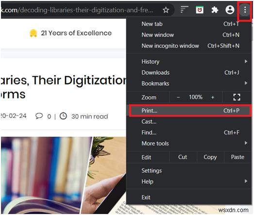 วิธีการบันทึกหน้าเว็บเป็นไฟล์ PDF บน Chrome และ Microsoft Edge