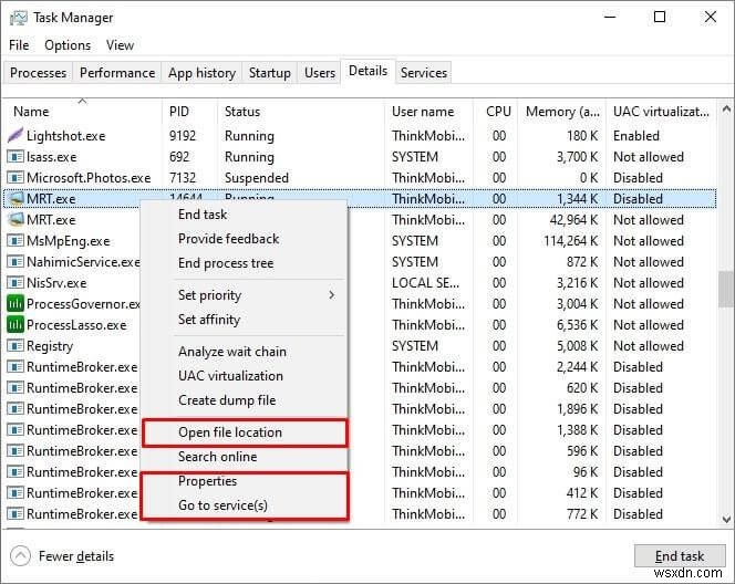 วิธีแก้ไขการใช้งาน CPU และ RAM สูงโดย MRT.exe