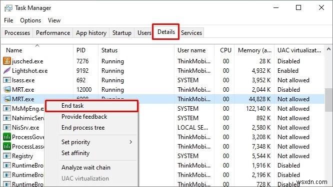 วิธีแก้ไขการใช้งาน CPU และ RAM สูงโดย MRT.exe