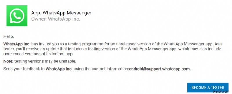 วิธีที่จะเป็นผู้ทดสอบ WhatsApp Beta สำหรับ Android