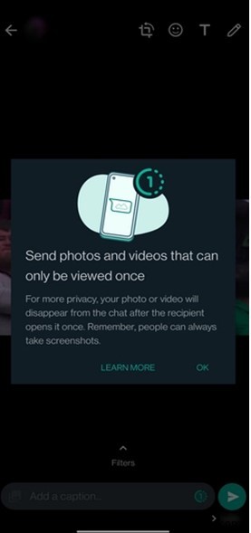 วิธีใช้ฟีเจอร์ดูครั้งเดียวเพื่อส่งรูปภาพและวิดีโอที่หายไปใน WhatsApp