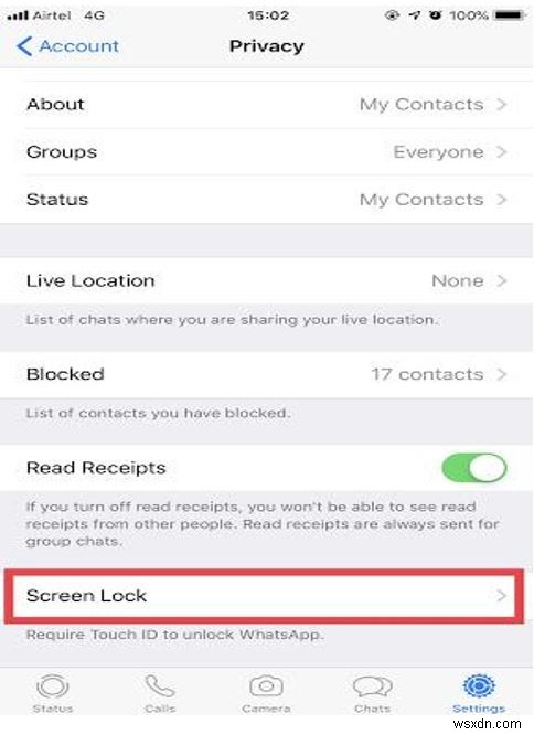 วิธีล็อค WhatsApp ของคุณด้วยลายนิ้วมือหรือ FaceID บน iPhone