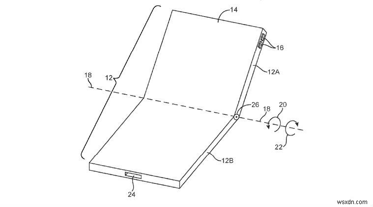 คำแนะนำรายละเอียดสิทธิบัตรเกี่ยวกับรุ่น iPhone แบบพับได้