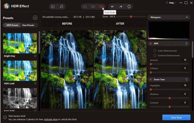 วิธีการเปลี่ยนสีของรูปภาพโดยใช้เอฟเฟกต์ HDR