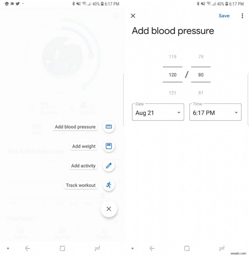 วิธีใช้ Google Fit เพื่อติดตามความดันโลหิต น้ำหนัก และการออกกำลังกาย