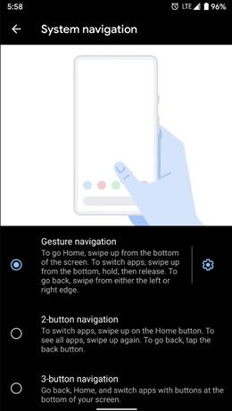 Android 10:การเริ่มต้นใช้งานรูปแบบการนำทางใหม่