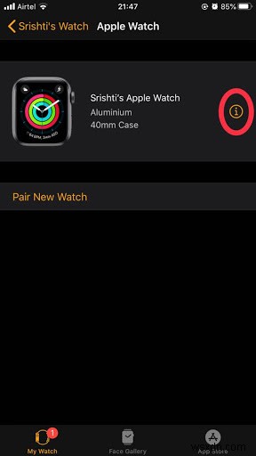 ไอคอน (I) บน Apple Watch คืออะไร คำแนะนำเกี่ยวกับไอคอนและสัญลักษณ์ Apple Watch ทั้งหมด