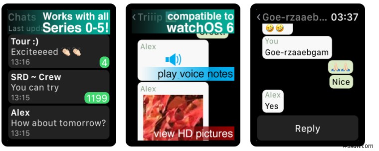 วิธีใช้ WhatsApp บน Apple Watch