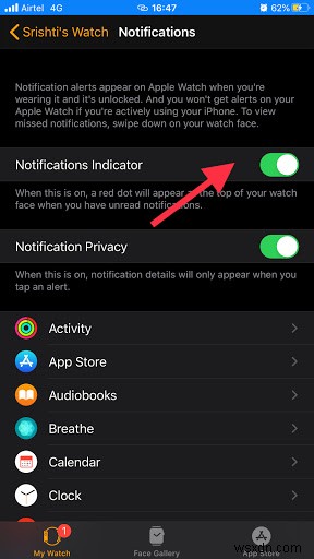 วิธีกำจัดการแจ้งเตือน Red Dot ของ Apple Watch
