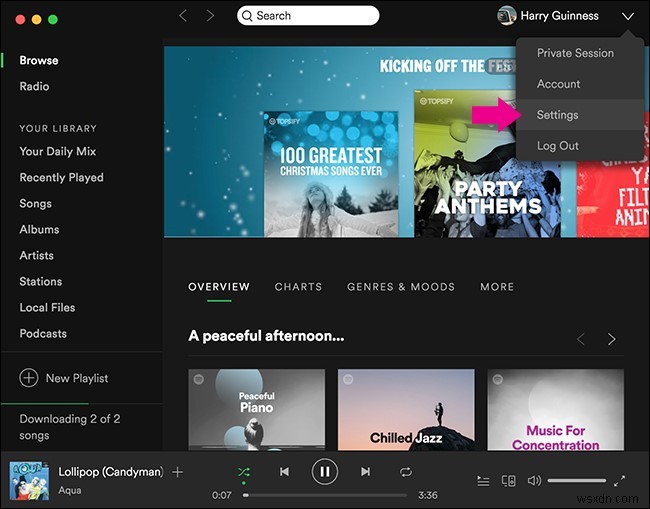 วิธีการสตรีมเพลงคุณภาพสูงบน Spotify