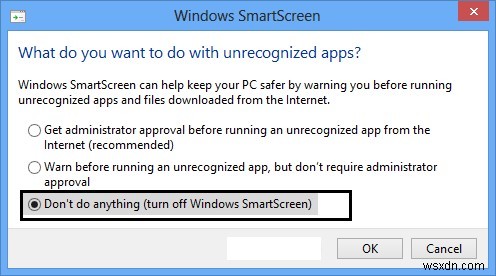 วิธีปิดตัวกรอง SmartScreen ใน Windows 10 หรือ 8