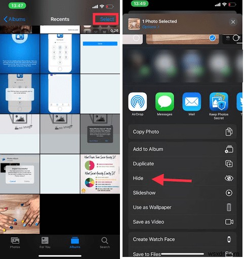 วิธีซ่อนรูปภาพและวิดีโอบน iPhone