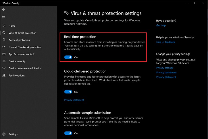 วิธีปิดการใช้งาน Windows Defender ใน Windows 10