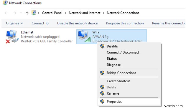 วิธีแก้ไข  ติดต่อเซิร์ฟเวอร์ DHCP ของคุณไม่ได้  ใน Windows 10