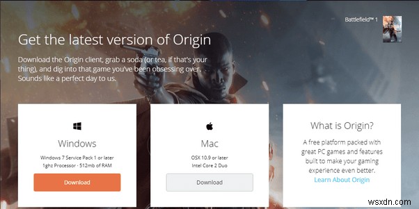 แก้ไขปัญหาการโหลดไคลเอนต์ Origin บน Windows 10