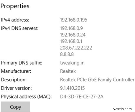 วิธีเปลี่ยนที่อยู่ MAC บน Windows 10