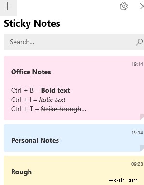 เคล็ดลับสุดยอดของ Windows 10 Sticky Notes