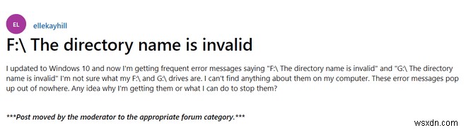 วิธีแก้ไขข้อผิดพลาด  ชื่อไดเรกทอรีไม่ถูกต้อง  ใน Windows 10 (2022)