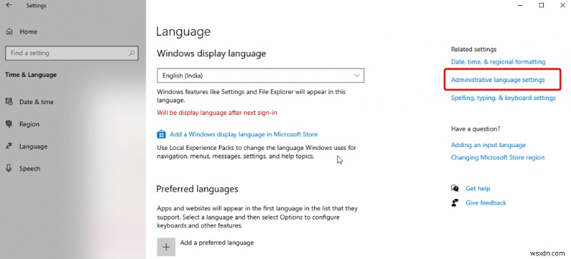 วิธีเปลี่ยนการตั้งค่าภาษาใน Windows 10