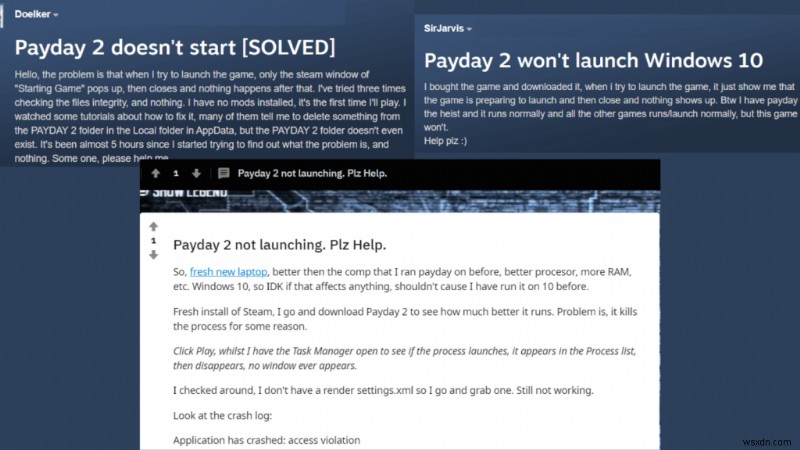PayDay 2 ไม่เปิดตัวในปี 2022 บนพีซีที่ใช้ Windows 10:ฉันจะแก้ไขได้อย่างไร