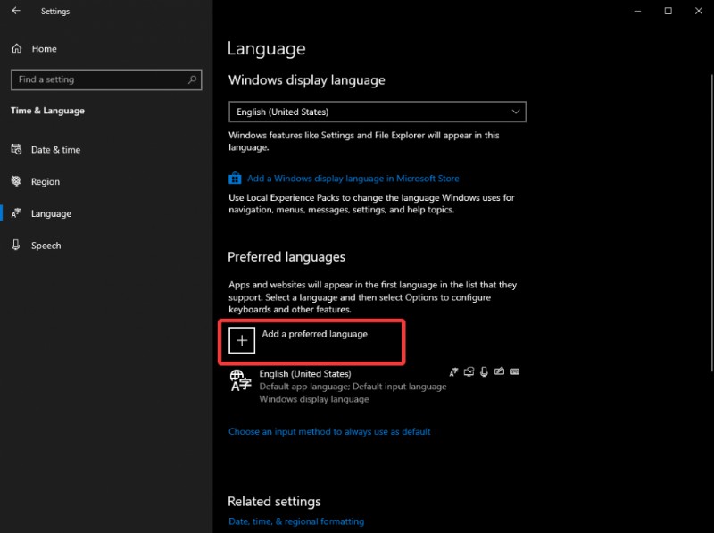 วิธีติดตั้งชุดภาษาบน Windows 10