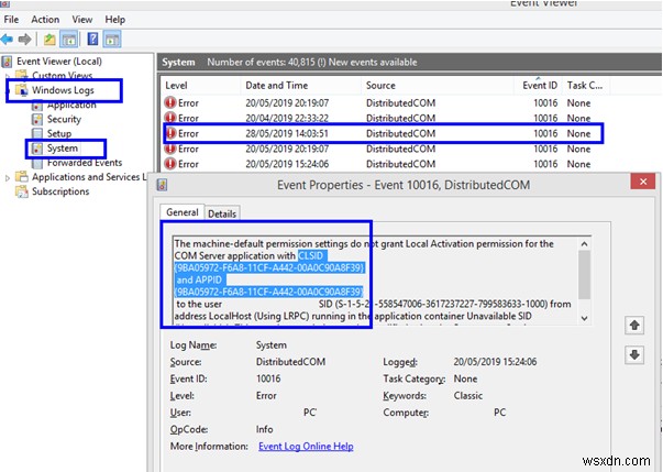 ขั้นตอนในการแก้ไขข้อผิดพลาด DistributedCOM 10016 ใน Windows 10