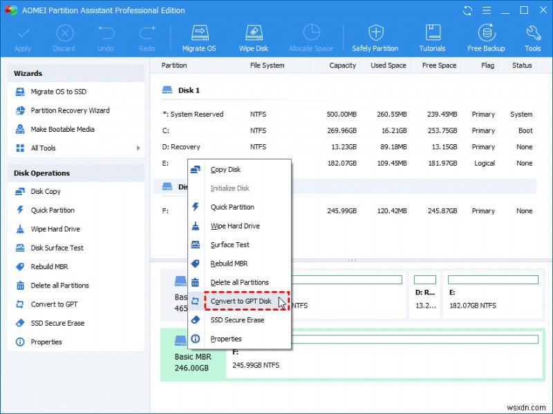 วิธีแปลง MBR เป็น GPT โดยไม่สูญเสียข้อมูลใน Windows 10, 8, 7