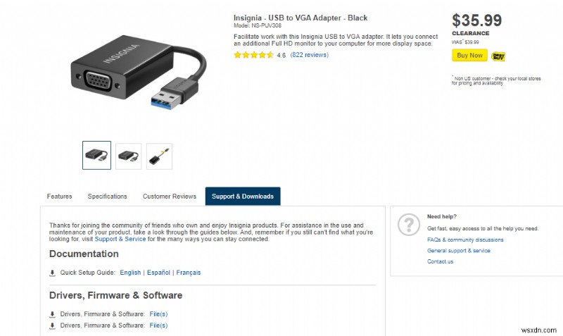 วิธีการดาวน์โหลดและติดตั้งไดรเวอร์ Insignia USB To VGA Adapter ใน Windows 10?