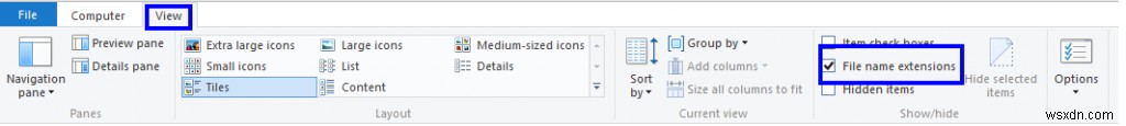 ฉันจะแสดงนามสกุลไฟล์ใน Windows 10 ได้อย่างไร