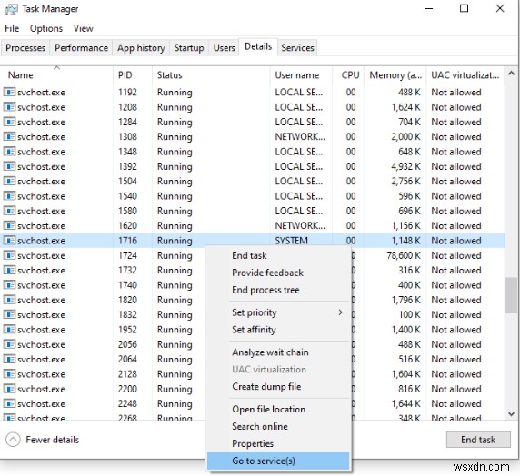 แก้ไข - Svchost.Exe ใช้งาน CPU สูงบน Windows 10