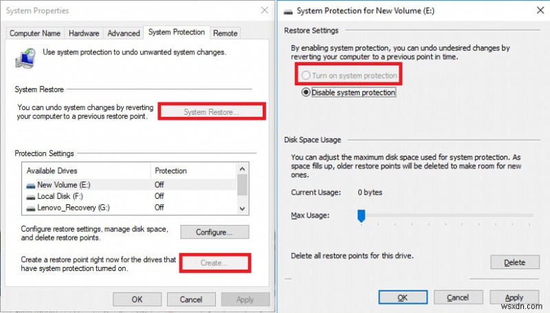 วิธีแก้ปัญหา System Restore Greyed Out ใน Windows 10?