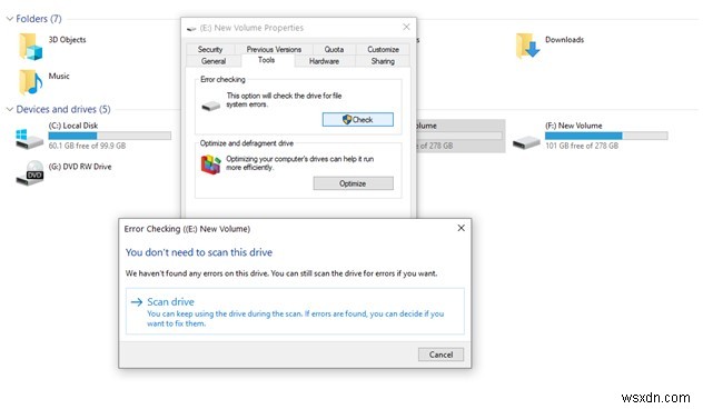 วิธีแก้ไขปัญหาการสแกนและซ่อมแซมไดรฟ์ค้างใน Windows 10