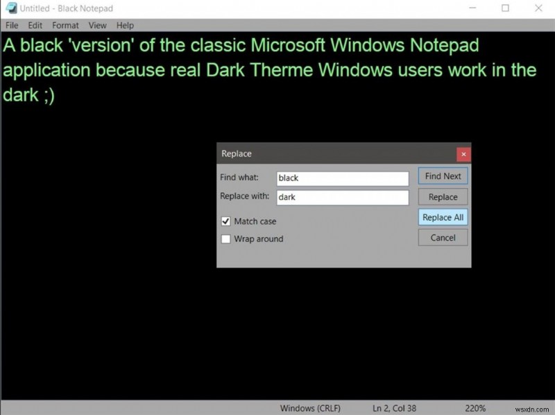 วิธีรับทางเลือก Notepad สีดำสำหรับ Windows 10