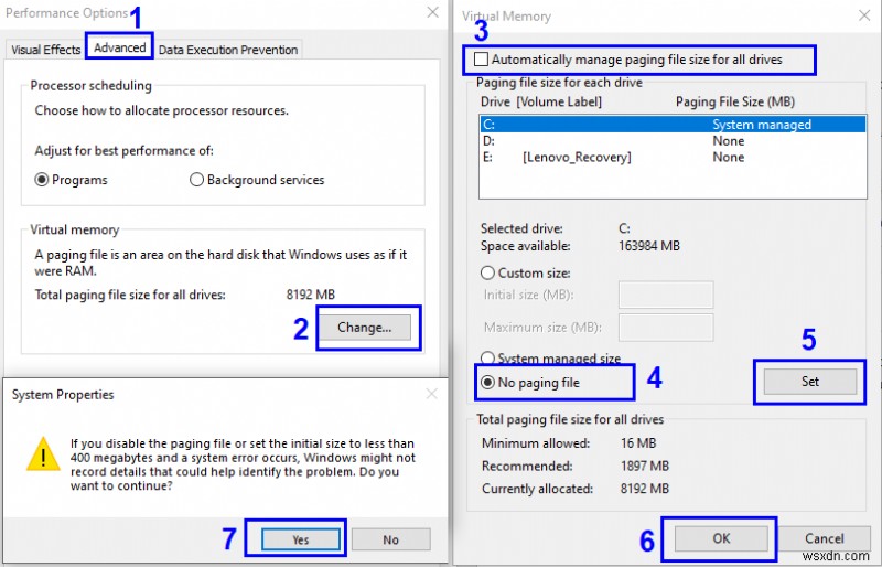 วิธีการลบ Pagefile.sys ใน Windows 10