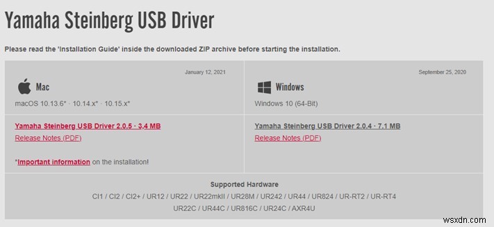 วิธีอัปเดตไดรเวอร์ Yamaha Steinberg USB ใน Windows 10?