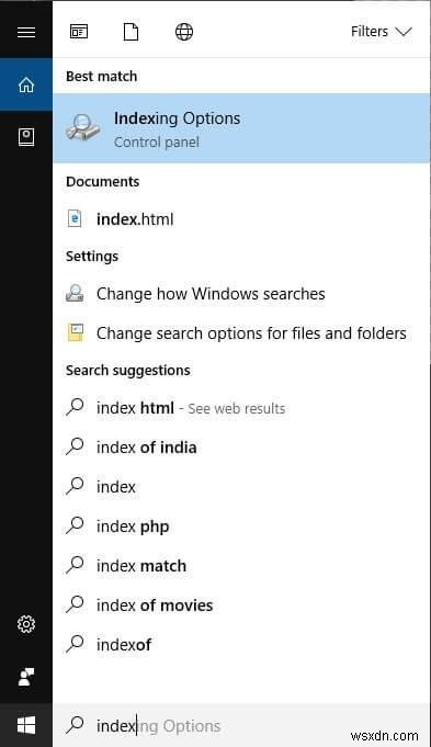 ลดความยุ่งเหยิงของ Windows Search ใน Windows 10