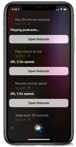 เรียนรู้วิธีใช้ Podcasts กับ Siri