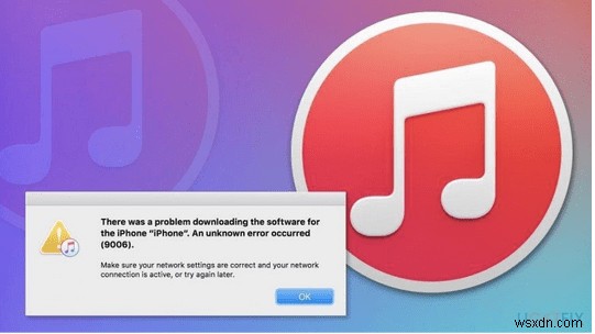 วิธีแก้ไข iTunes Error 9006 หรือ iPhone Error 9006