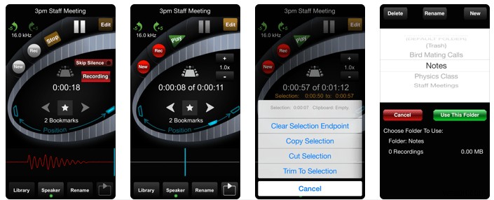15 แอปบันทึกเสียงที่ดีที่สุดสำหรับ iPhone ในการบันทึกเสียงคุณภาพสูง