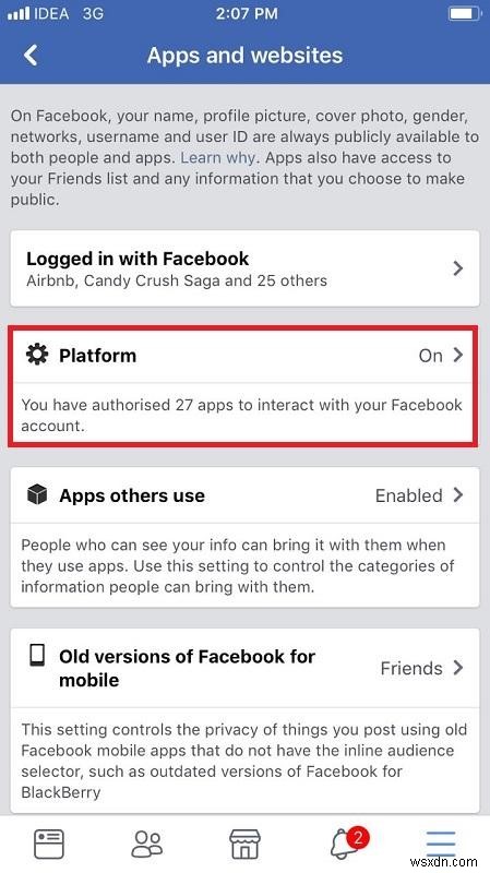 หยุดแอปของบุคคลที่สามไม่ให้ใช้ข้อมูล Facebook ของคุณบน iPhone