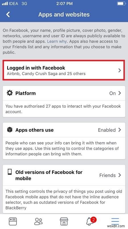 หยุดแอปของบุคคลที่สามไม่ให้ใช้ข้อมูล Facebook ของคุณบน iPhone