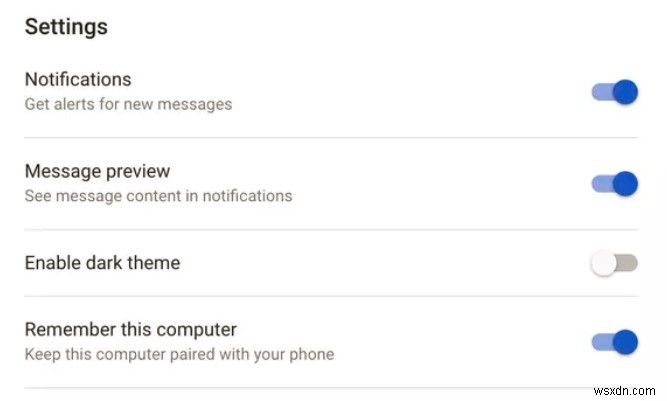 เริ่มต้นใช้งาน Android Messages สำหรับเว็บ