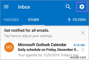 วิธีตั้งค่าอีเมลในแอป Outlook สำหรับ Android